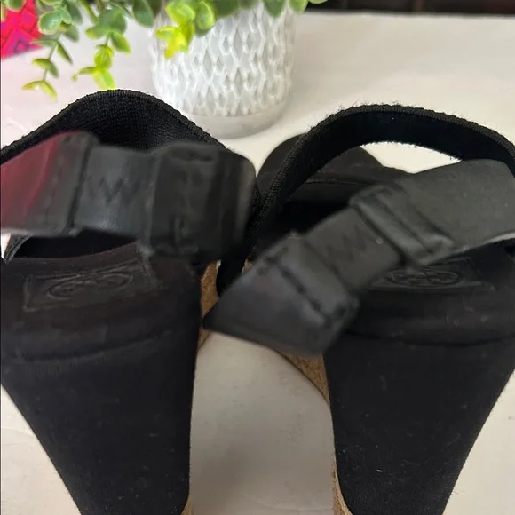 Tory Burch Black Espadrille Wedges - Picture 13 of 15
